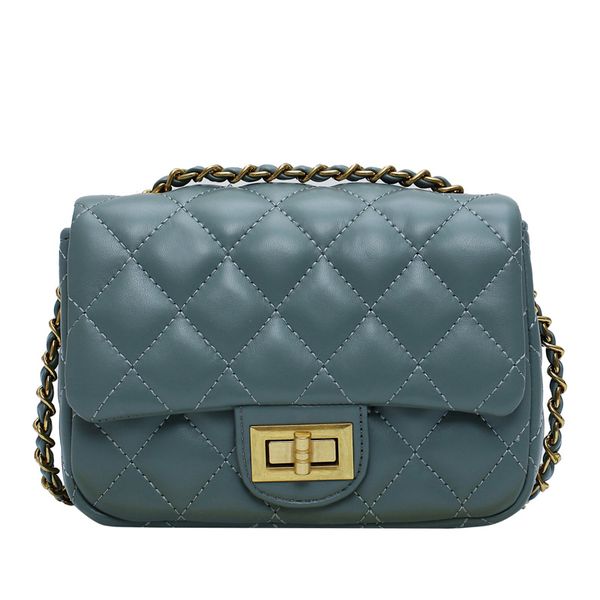 

plaid women flap bags size 19*14*7 cm with chain strap metal buckle soft leather women shoulder bags 2020 new purse