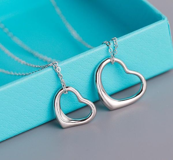 

luxury sweety heart pendant necklaces s925 sterling silver s l size pendant necklace cross chain 40cm 45cm 50cm with gift box packing