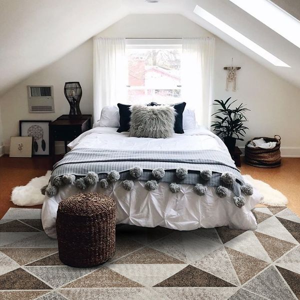 

big size geometric living room rug triangles coffee table carpet pastoral home decoration bedside floor mat