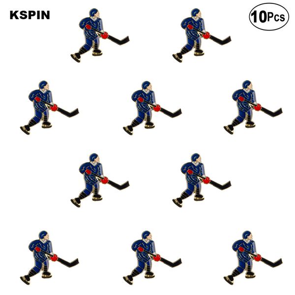 

hockey lapel pin flag badge brooch pins badges 10pcs a lot, Gray