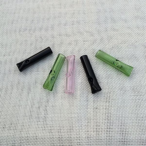 Straight Красочные Толстые Pyrex Glass Filter Совет Small Mini Glass Pipe сухой травы Табачный фильтр Советы для труб Dab Rigs Курительные Принадлежности для инструментов