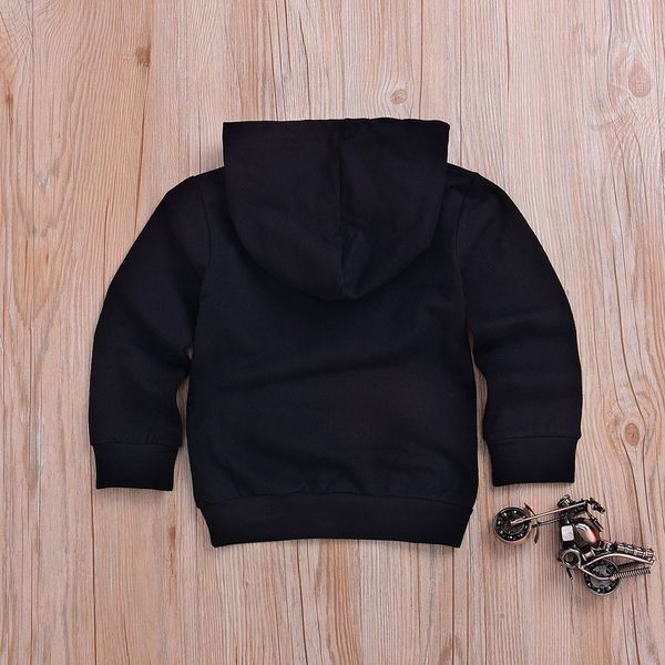 

infant baby boys girls hoodie sweatshirt letter print hooded pullover sweater outfits baby boy girl clothes##35, Black