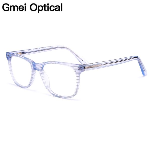 

gmei optical classical square acetate full rim optical men glasses frame women myopia presbyopia eyewear with spring hinges a127, Black