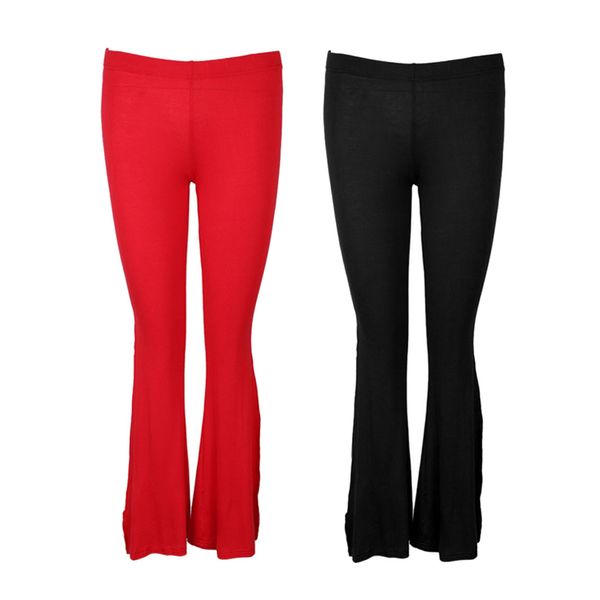 

lady belly dance slit harem pants latin yoga genie trousers dancing costumes, Black;red