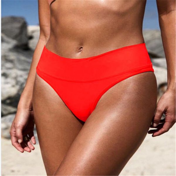 

women bikini pants high waist swimwear bottom solid bandage lady swimsuit briefs beachwear bathing suits shorts women's swimsuit