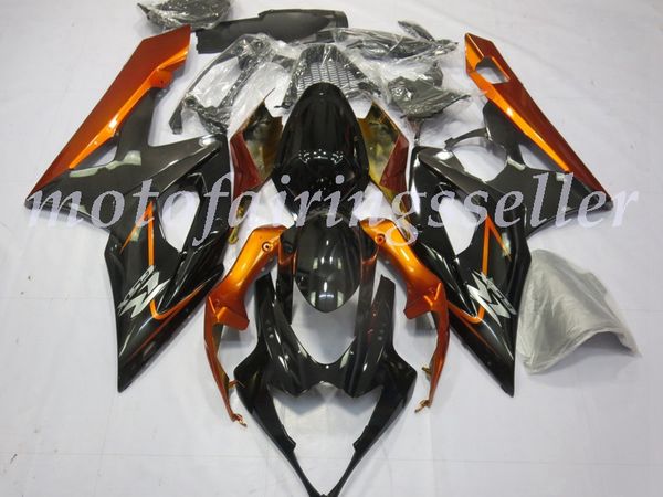 

new abs plastic fairings kit fit for suzuki gsxr1000 2005 2006 gsxr1000 05 06 injection mold burnt orange and black