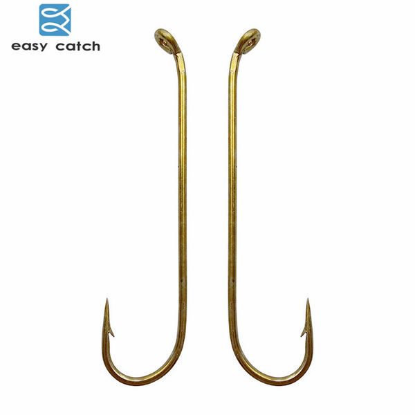

easy catch 200pcs 79580 fishing hooks /gold color long shank streamer dry tying fishing hook for jig size 2 4 6 8 10