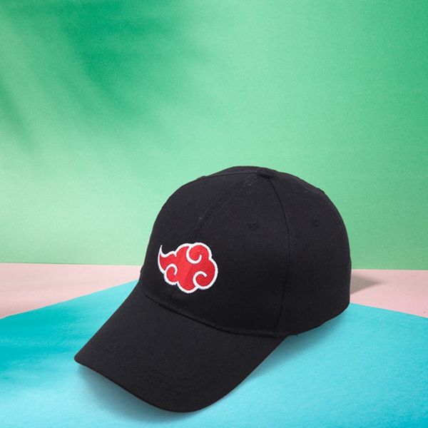 

cotton japanese akatsuki logo anime naruto dad hat uchiha family logo embroidery baseball caps black snapback hat, Black;white