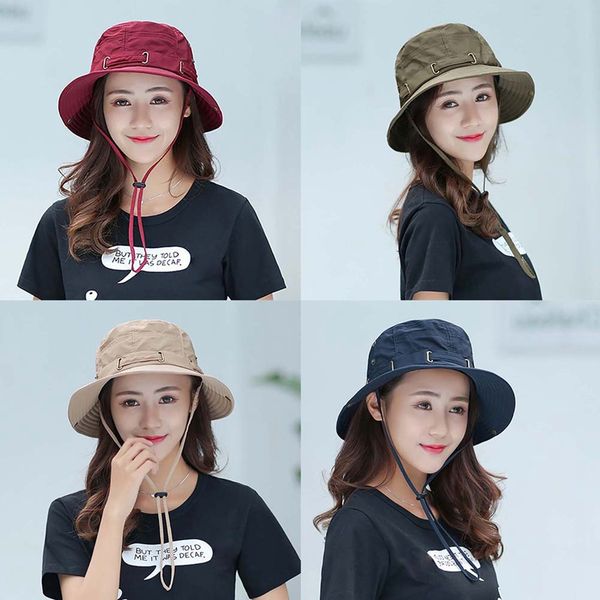 

outdoor sun hat waterproof fishing hats sun protection summer boonie for men and women foldable bucket hat for hiking, Black;white
