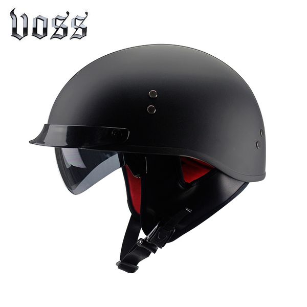 

retro half helmet built-in small lens motorcycle helmet locomotive dot