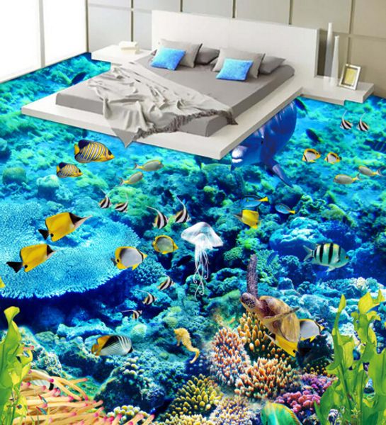

self-adhesive] 3d underwater world 653623 floor wallpaper mural wall print decal wall murals