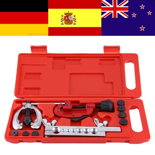 

flare tool kit heat treated steel tube cutter copper brake fuel pipe repair double flaring die tool set clamp kit for cutting