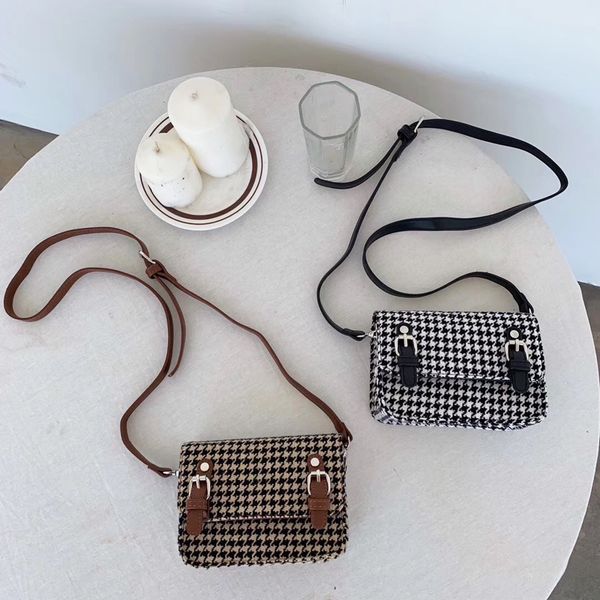 

2019 winter new female mini bags swallow gird vintage messenger bag chic ladies shoulder bag check young crossbody phone