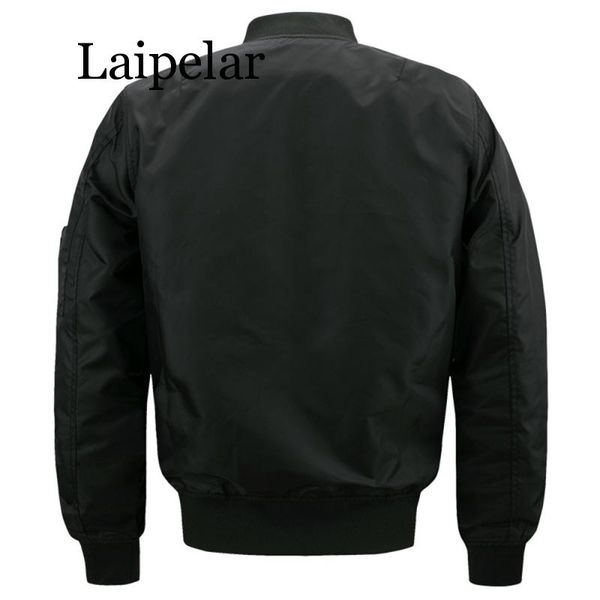 

laipelar thicken plus cotton stand collar casual jacket custom no. 1 pilot baseball shirt custom embroidery, Black;brown