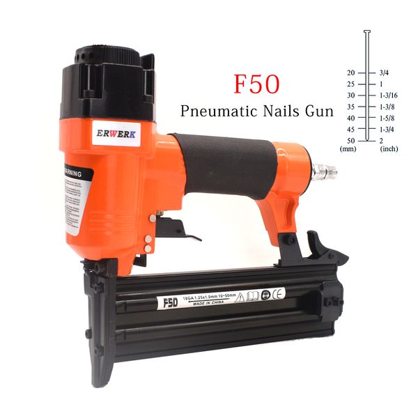 

framing pneumatic nails gun 18-gauge brad nailer f50 air nails gun for woodworking