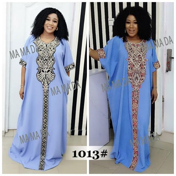 

size length 160 cm loose new style african women's clothing dashiki fashion sequins embroidery long dress, Red