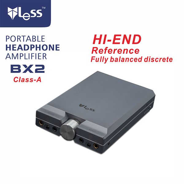 

1 pcs portable headphone amplifier less bx2 full balance decrete hi end opamp miracle sound effect earphone dual channel amplifier