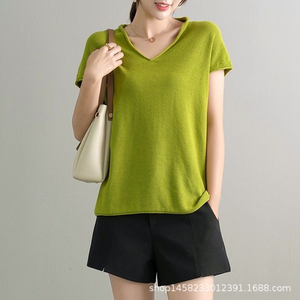 

енота шор рукавами сплошной цвет clohes knied t-шир футболка топ белая футболка с короткими рукавами женщин все-матч моды блудниц в, White