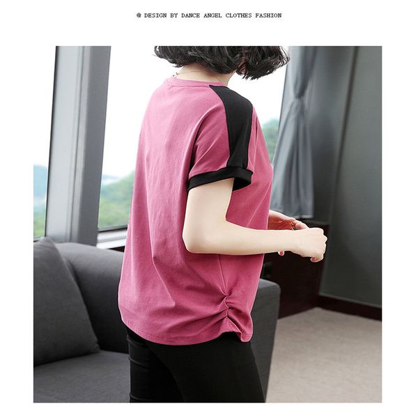 

women's silhouette cotton short sleeve t-shirt in white for spring/summer 2020 038