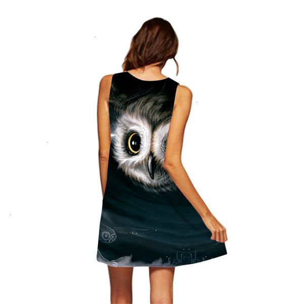 

women summer clothes womens dress a summer line dress women casual sleeveless shirt dresses robe cat 3d short boho style beach dress, Black;gray