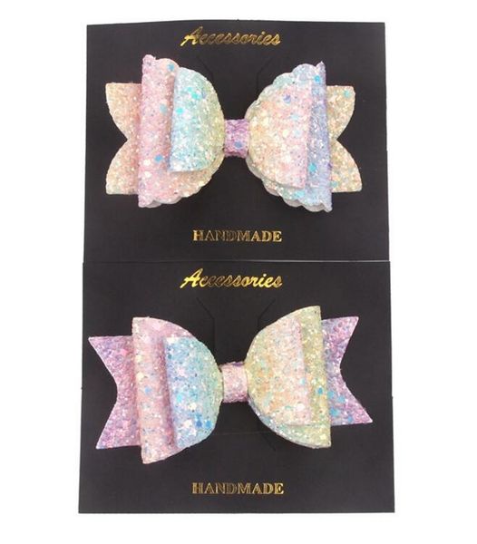 

bowknot hair clip for newborn girls hair accessories 2 colors 36pcs/lot, Slivery;white