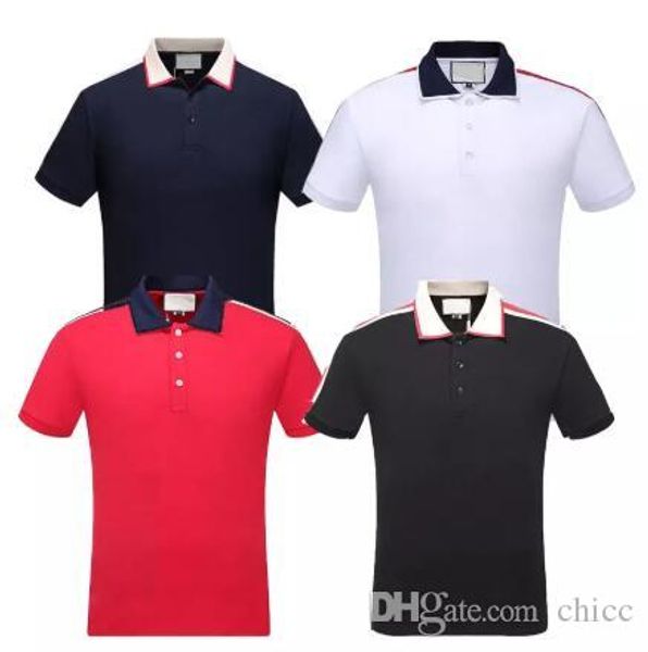 

19ss chicc летом модельеры тег одежды мужчины ткани письмо бренды поло футболки отложной воротник случайные т рубашки тройника шорты рубашки, White;black