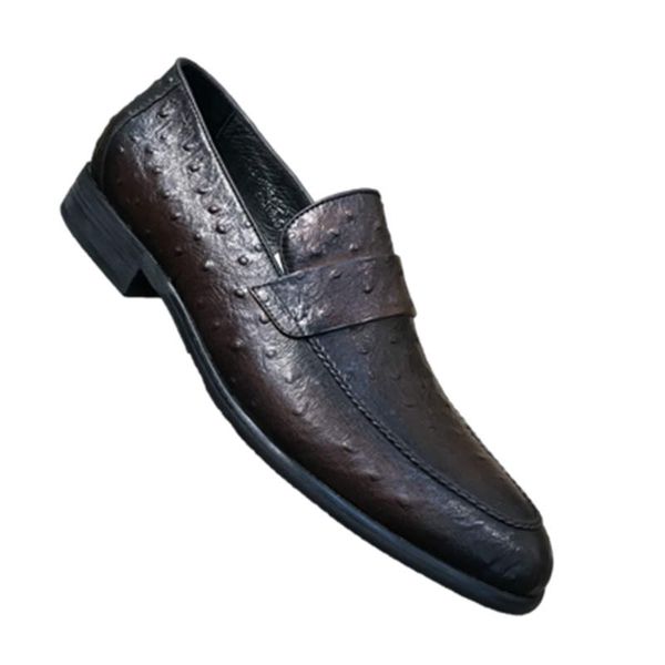 

leisure true leather shoes men breathable british head layer cowhide men's shoes, Black