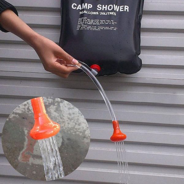 

large capacity solar water bag 20l foldable pvc camping bath shower water storage bag outdoor camping hiking travel supplies