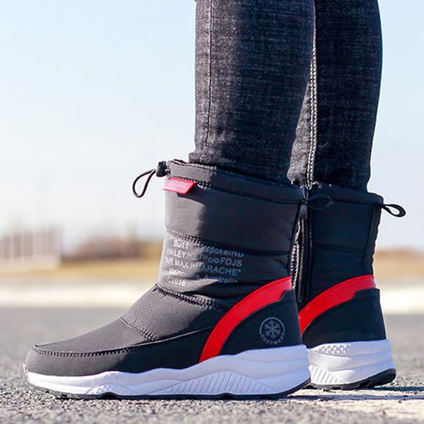

women winter boots non-slip waterproof snow boots women thick plush boots winter shoes for woman, Black
