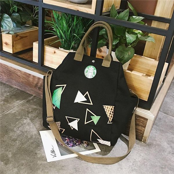 

starbucks tote starbucks shoulder bag fashion durable women student single shopping tote check plaid female flax canvas shopping bags
