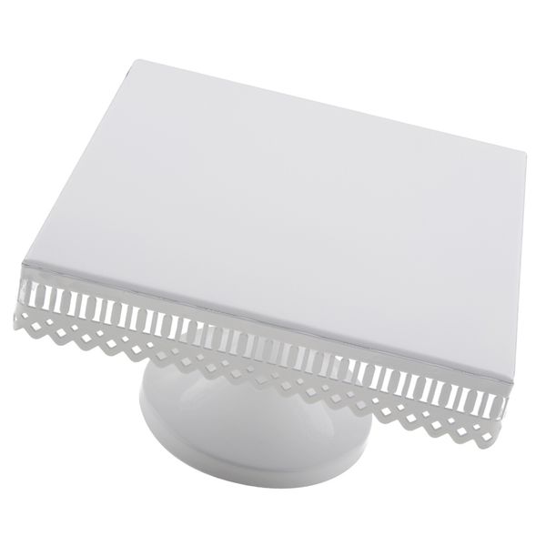 

square cake stand white iron metal cake tools wedding table decoation