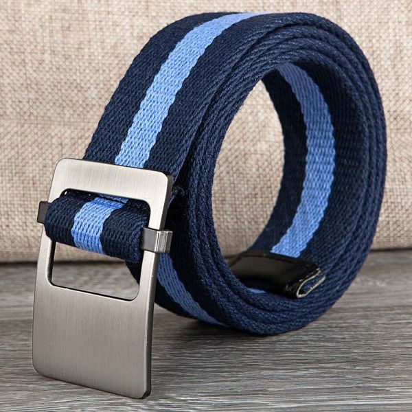 

ladies women canvas belt waist strap female 110cm-130cm casual style chromatic stripe men women belt for jeans, Black;brown