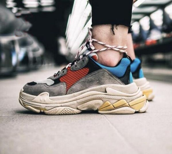 

luxury triple s designer sneaker crystal transparent bottom casual shoes mens women combination soles boots old grandpa trainer outdoor36-46