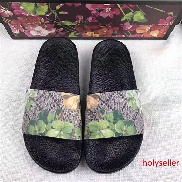 

brand fashion luxury designer slippers men and women designer flower printed beach flip flops slipper fashion slide sandals w3