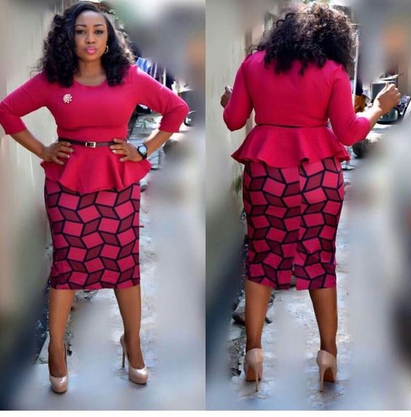 

2019 new elegent fashion style summer african women cotton plus size suit, Red