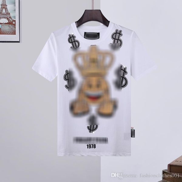 

mens designer t shirts mens skull t-shirt printing t shirt tees loafers kanye martin phillip plain phillip plain pp yy16, Black;brown