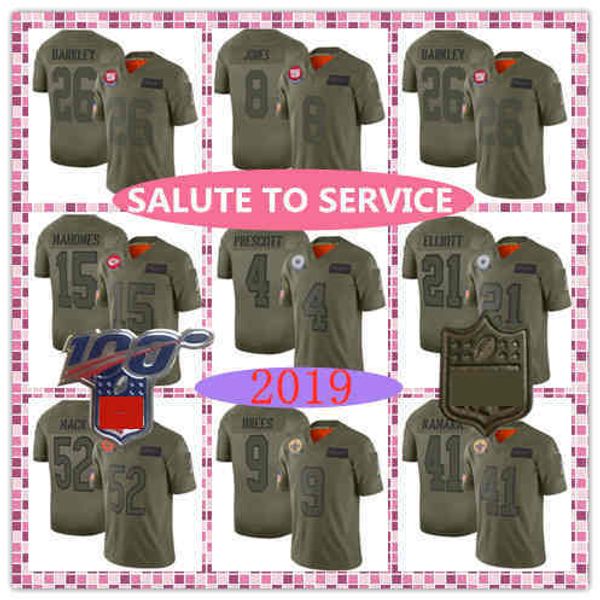 

2019 SALUTE TO SERVICE jerseys Patrick Mahomes Khalil Mack Dak Prescott Ezekiel Elliott Daniel Jones Barkley Brees Alvin Kamara jersey