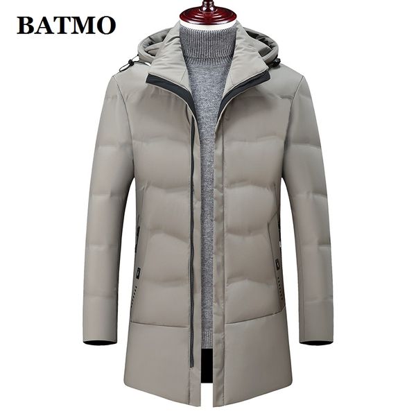 

batmo 2019 new arrival winter 80% white duck down hooded jackets men,men's hooded jackets ,plus-size m-7xl 2095, Black