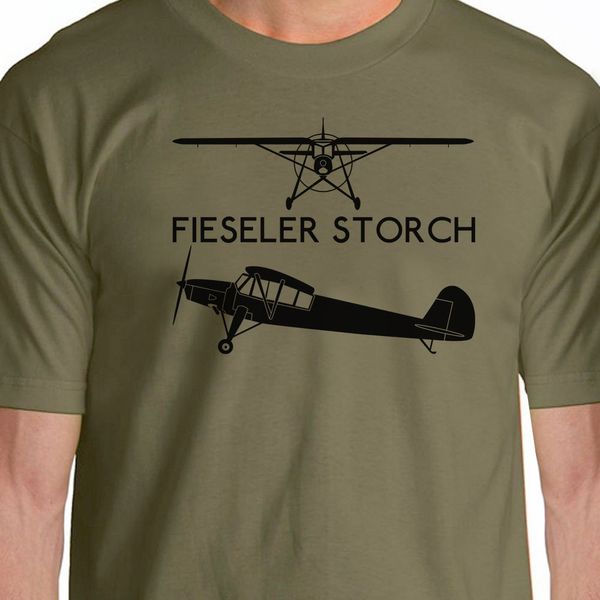 

new 2019 summer men summer short sleeves casual t shirt s 2xl aeroclassic fieseler storch silhouette retro t shirts, White;black