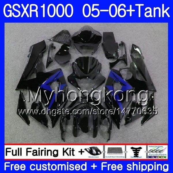 + Tanque Para SUZUKI GSXR 1000 1000CC luz negra quente GSX R1000 2005 2006 Carroçaria 300HM42 GSX-R1000 GSXR-1000 1000 CC K5 GSXR1000 05 06 Carenagem