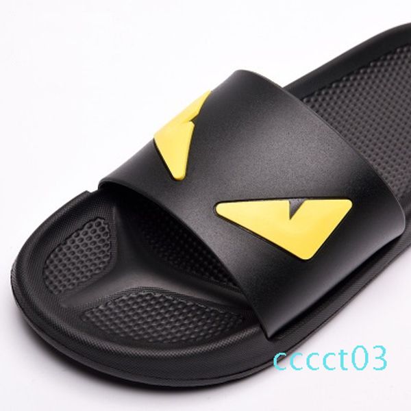

devil eye slippers designer slippers pursuit satin sandals women men brand luxury shoes casual fashion flip flops slipper ct03, Black