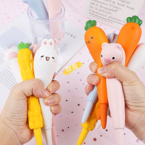 

1pc creative stationery student gel pen 0.5mm kawaii school supplies promotional decompression pens christmas gift