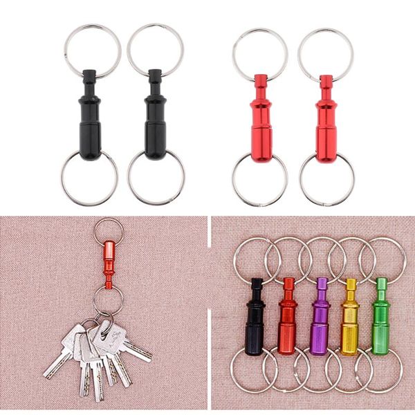 

4 шт breakaway key ring отделить автомобилей ключи быстрый релиз брелок, Silver