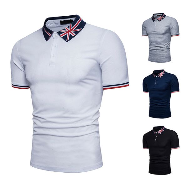 

new british star shaped embroidered large short-sleeved t-shirt q88, White;black
