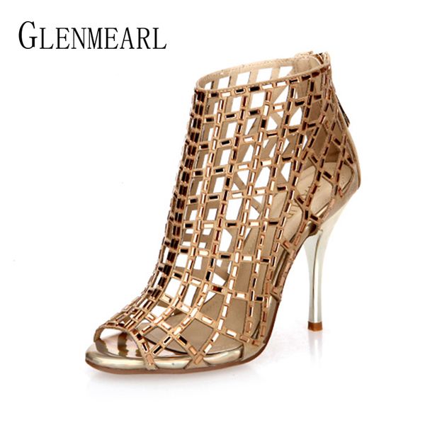 

woman boots ankle summer shoes high heels brand rhinestone women wedding shoes platform open toes female sandals boots plus size, Black