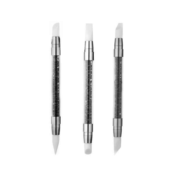 

1pc silicone uv gel nail art brush tip set painting moulding pen modeling pro brushes for manicure pinceaux peinture maquiagem, Yellow