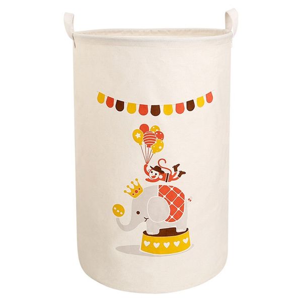 

japan large cartoon storage barrel cotton linen folding laundry basket home toys sundries storage basket laundry storage organization