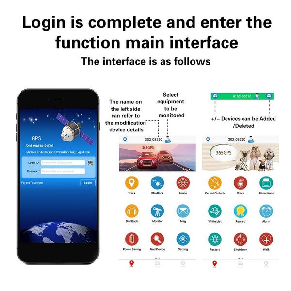 

gf19 locator gps on-board anti-theft locator black polymer battery car 50m