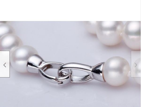 

elegant 9-10 mm natural south sea white pearl necklace 48inch, Silver