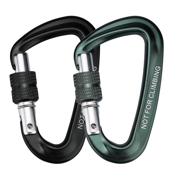 

outdoor climbing backpack hook 12kn spring clip keychain carabiner hammock hook climbing equipment mousqueton #15 rock protection